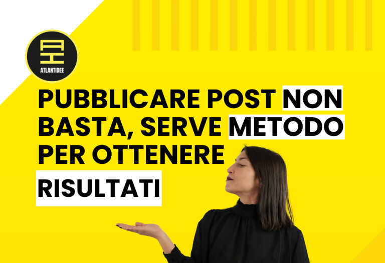 pubblicare post non basta